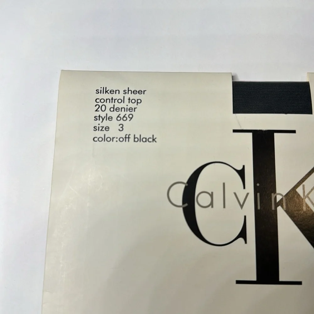 Calvin Klein off black sheer pantyhose